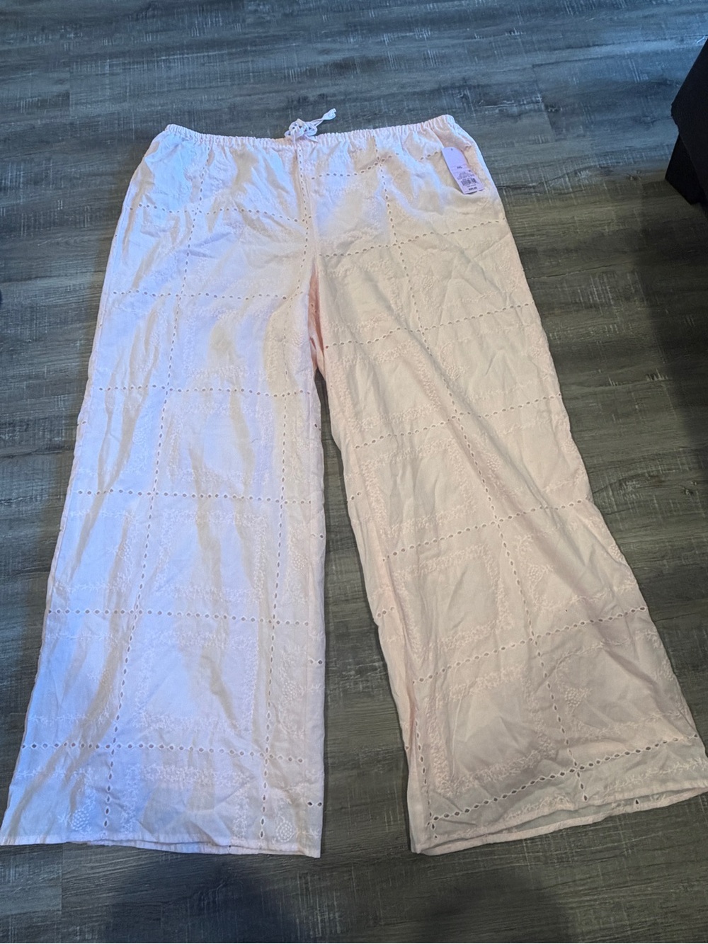 wild fable Pale Pink Eyelet Wide-Leg Pants